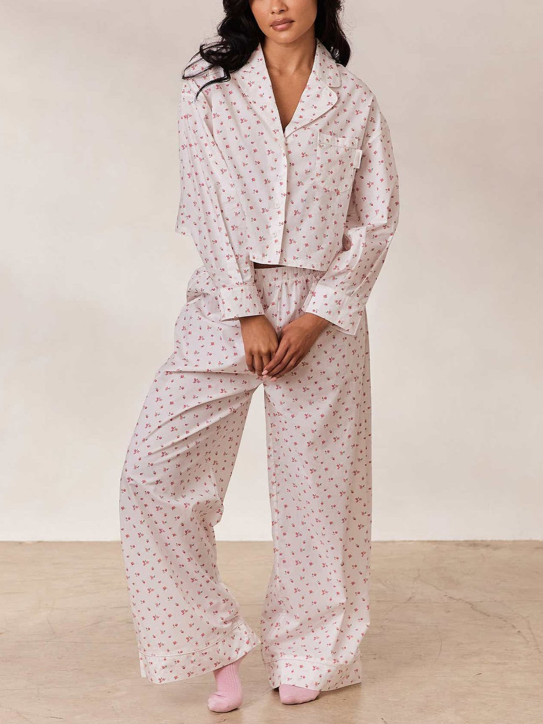 Small Floral Trousers And Pajama Set