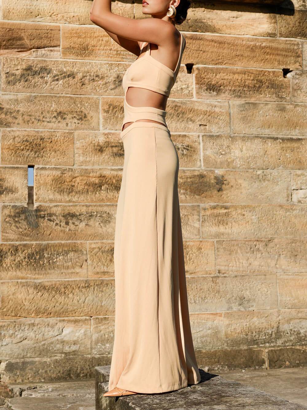 Elegant Backless Halter Dress