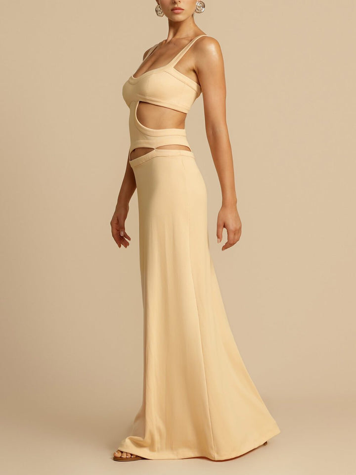 Elegant Backless Halter Dress