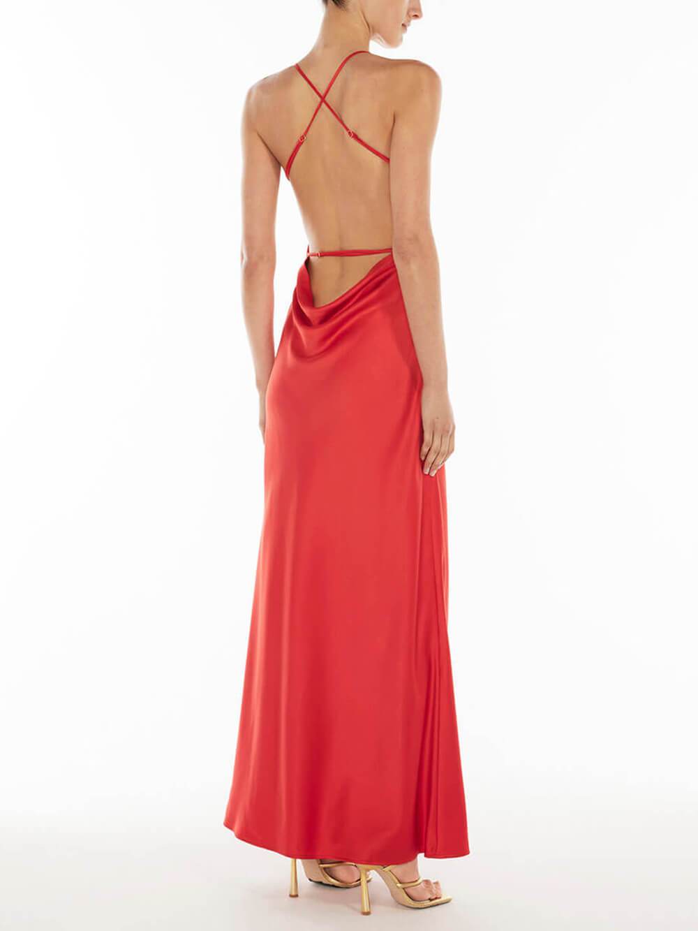 Elegant And Sophisticated Backless Party Evening Maxi Dress