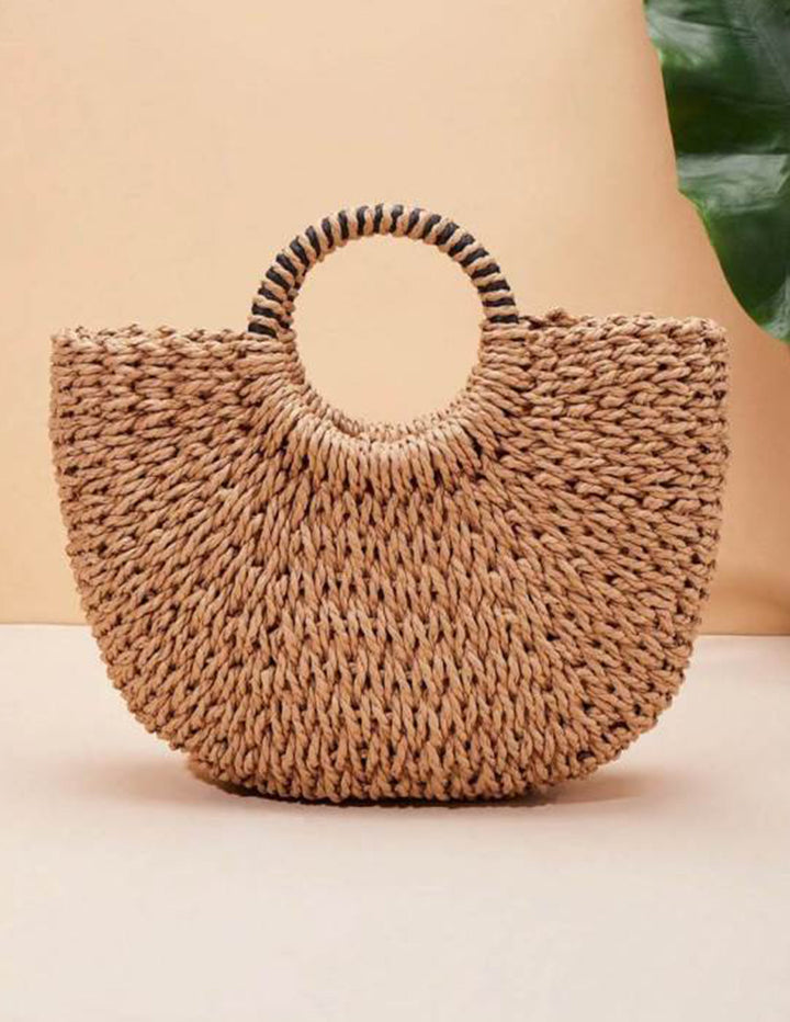 Shell Dekor Straw Bag