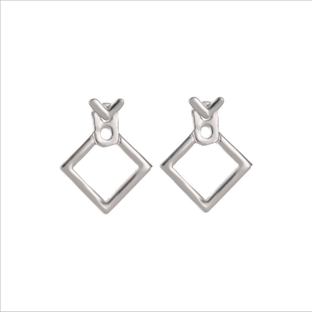 Boucles d'oreilles carrées tendance sans nickel