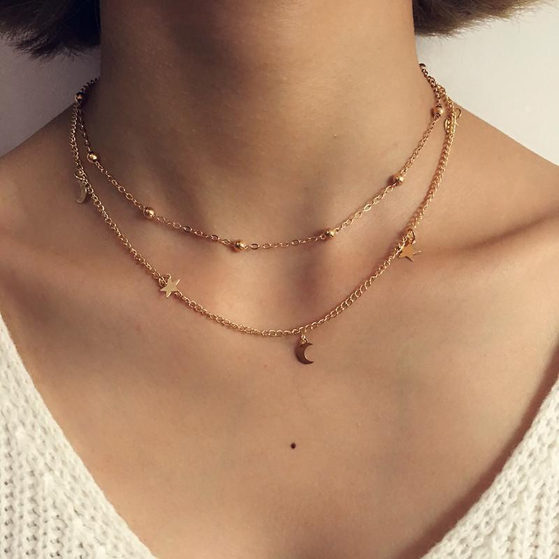 Star & Moon Multi Layer-halsband